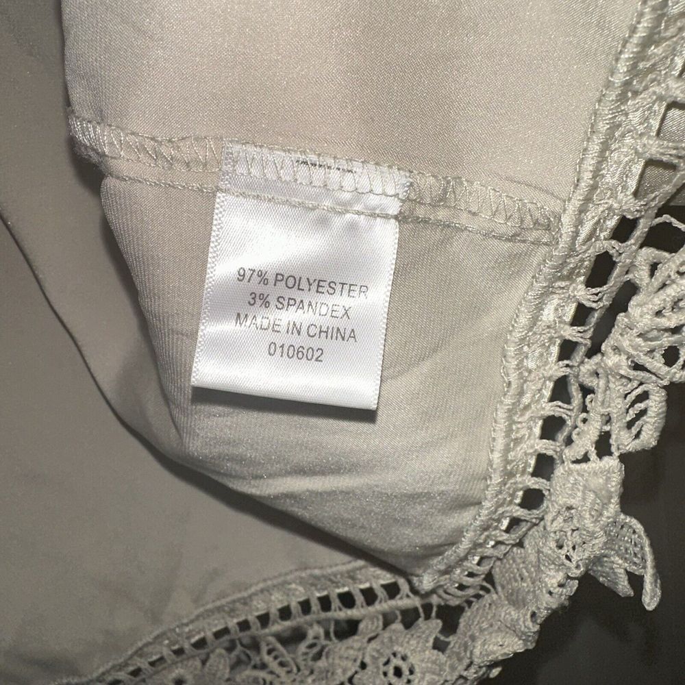 Birdy‎ Grey Claudine Lace Robe Shiny Satin Neutral Champagne Size XL/XXL - Picture 9 of 13
